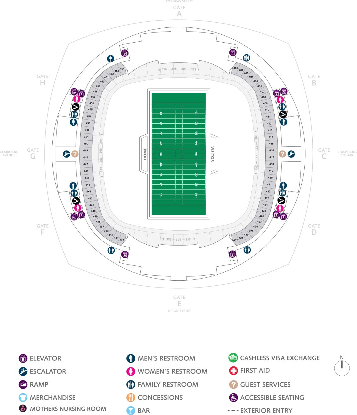 Caesars Superdome Seating Chart